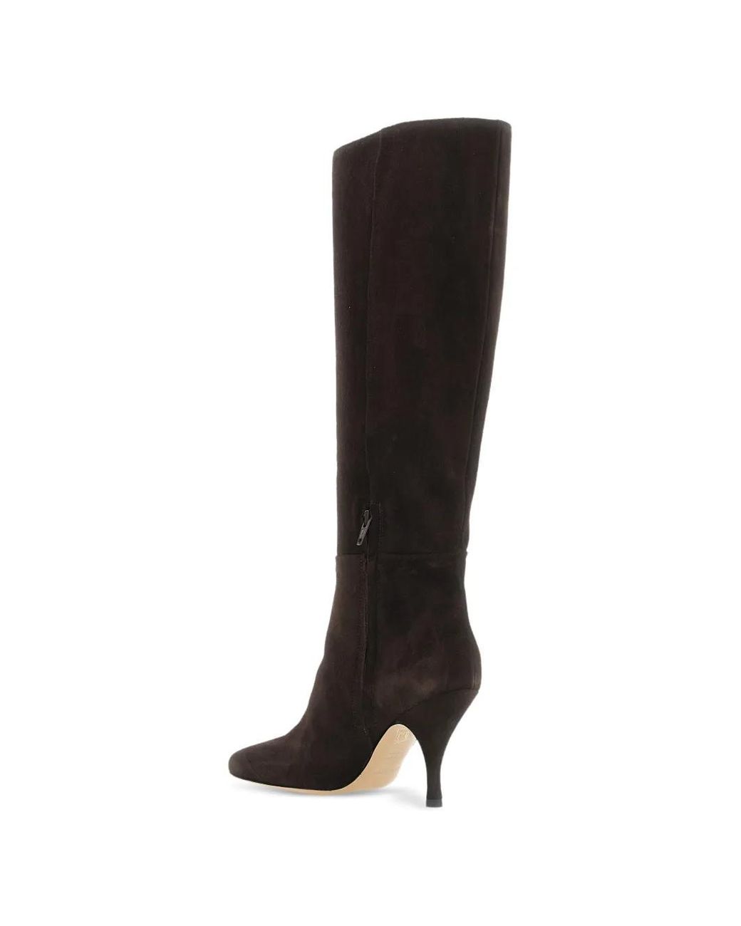 Semicouture Black Lucinda Pointed-Toe Knee-High Boots