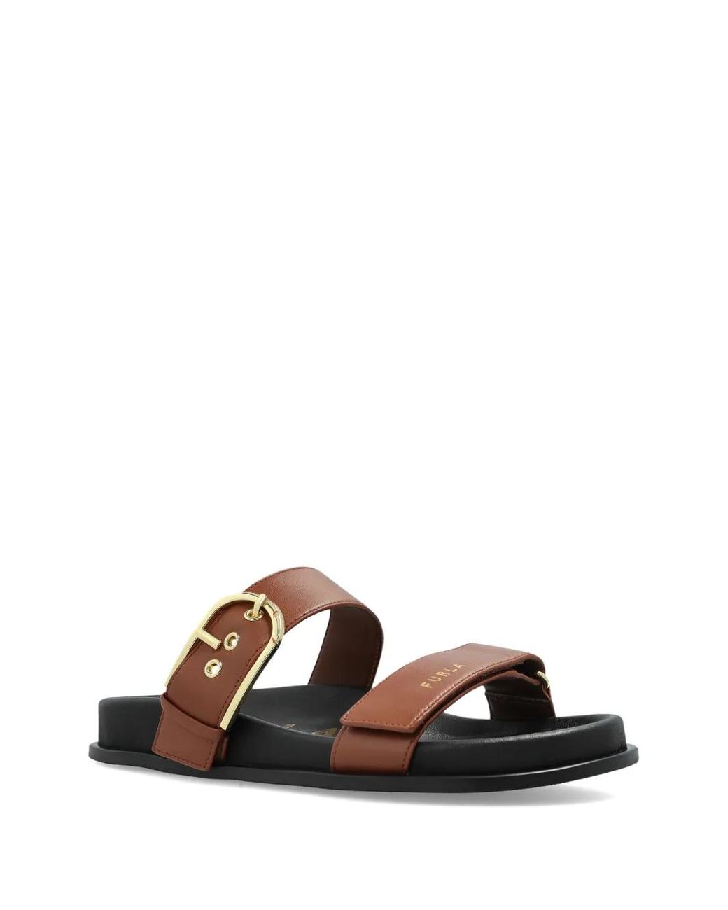 Furla White Solea Buckled-Strap Flat Sandals
