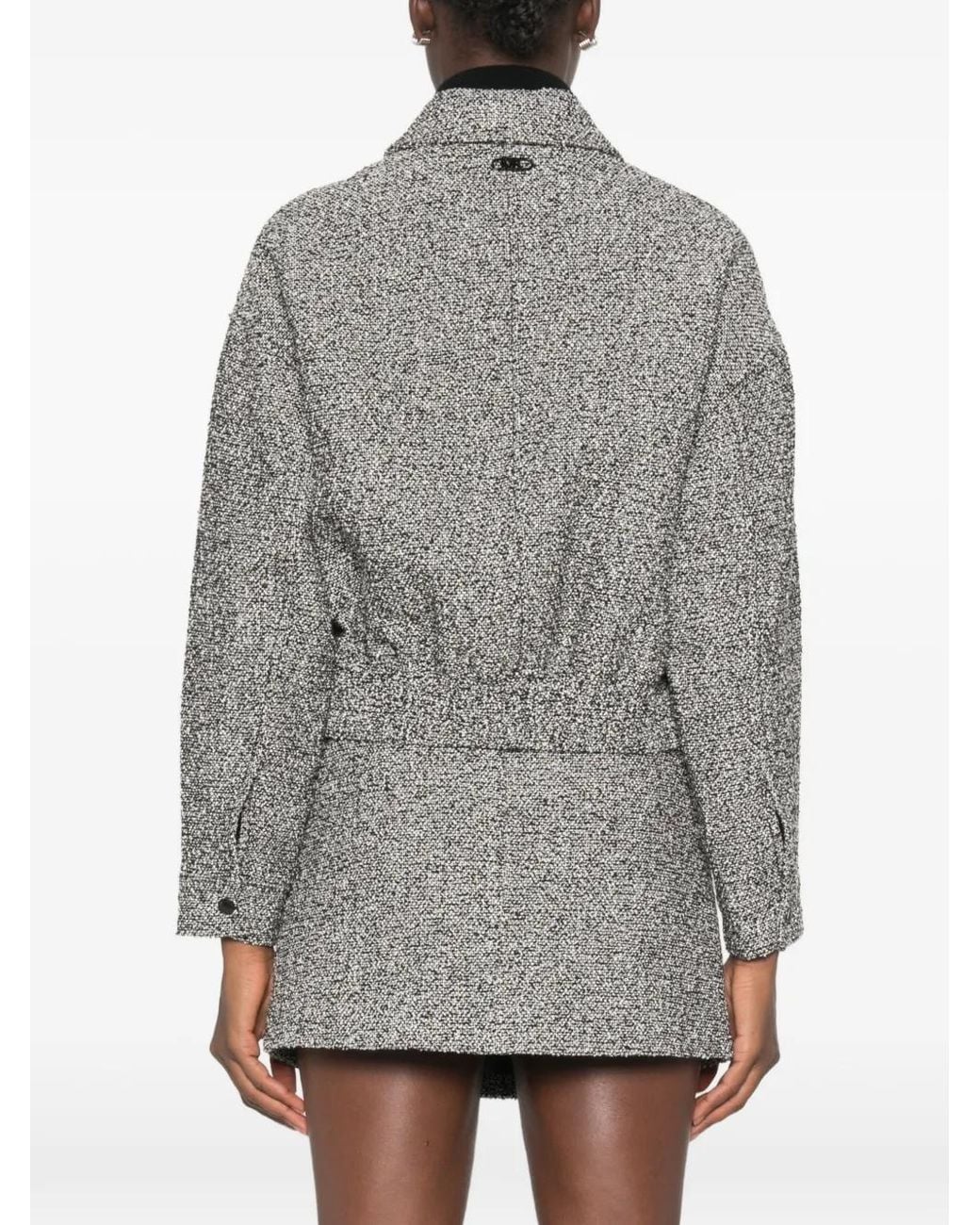 Michael Kors Gray Tweed Zip-Up Jacket