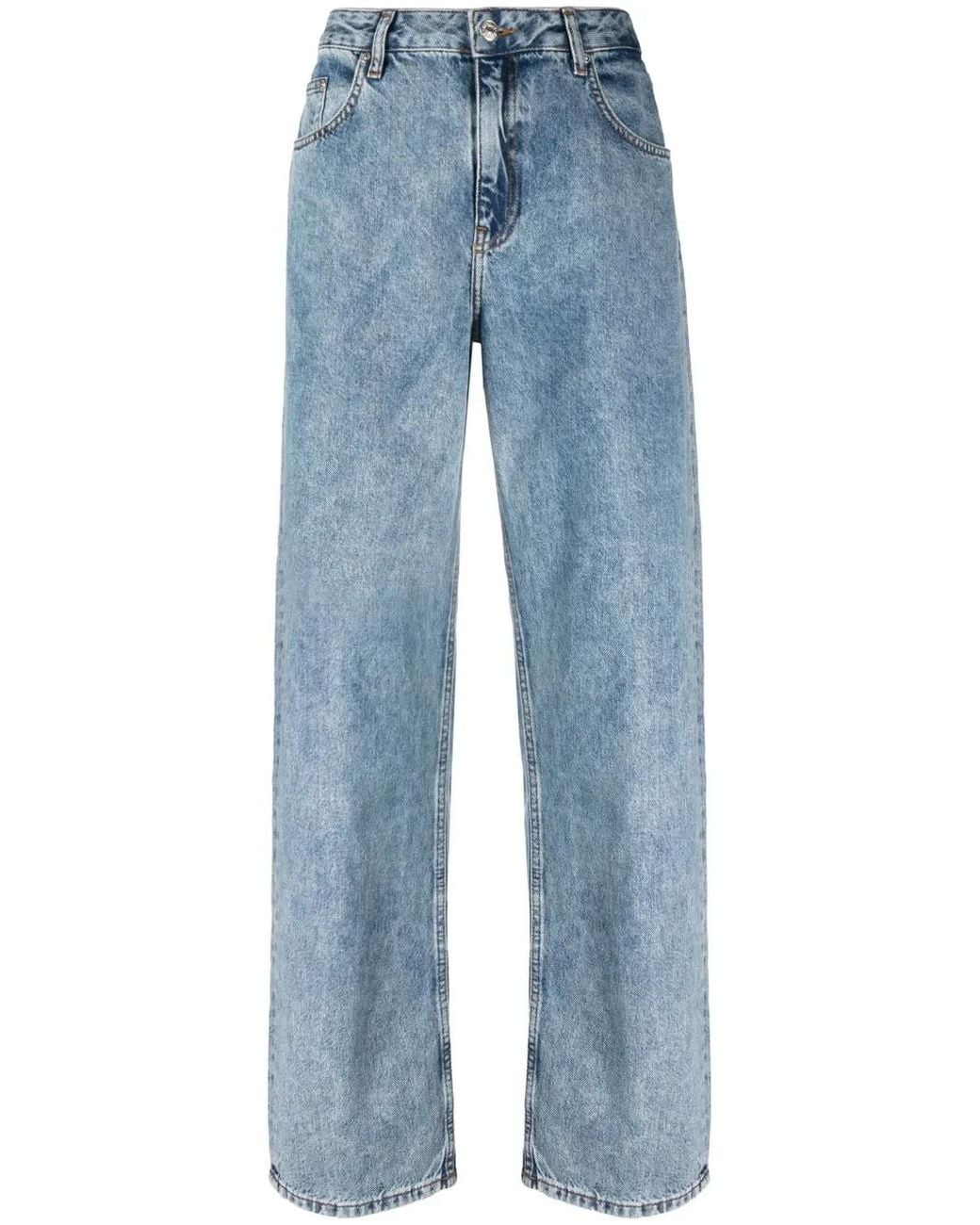 Moschino Blue Washed Straight-Leg Jeans