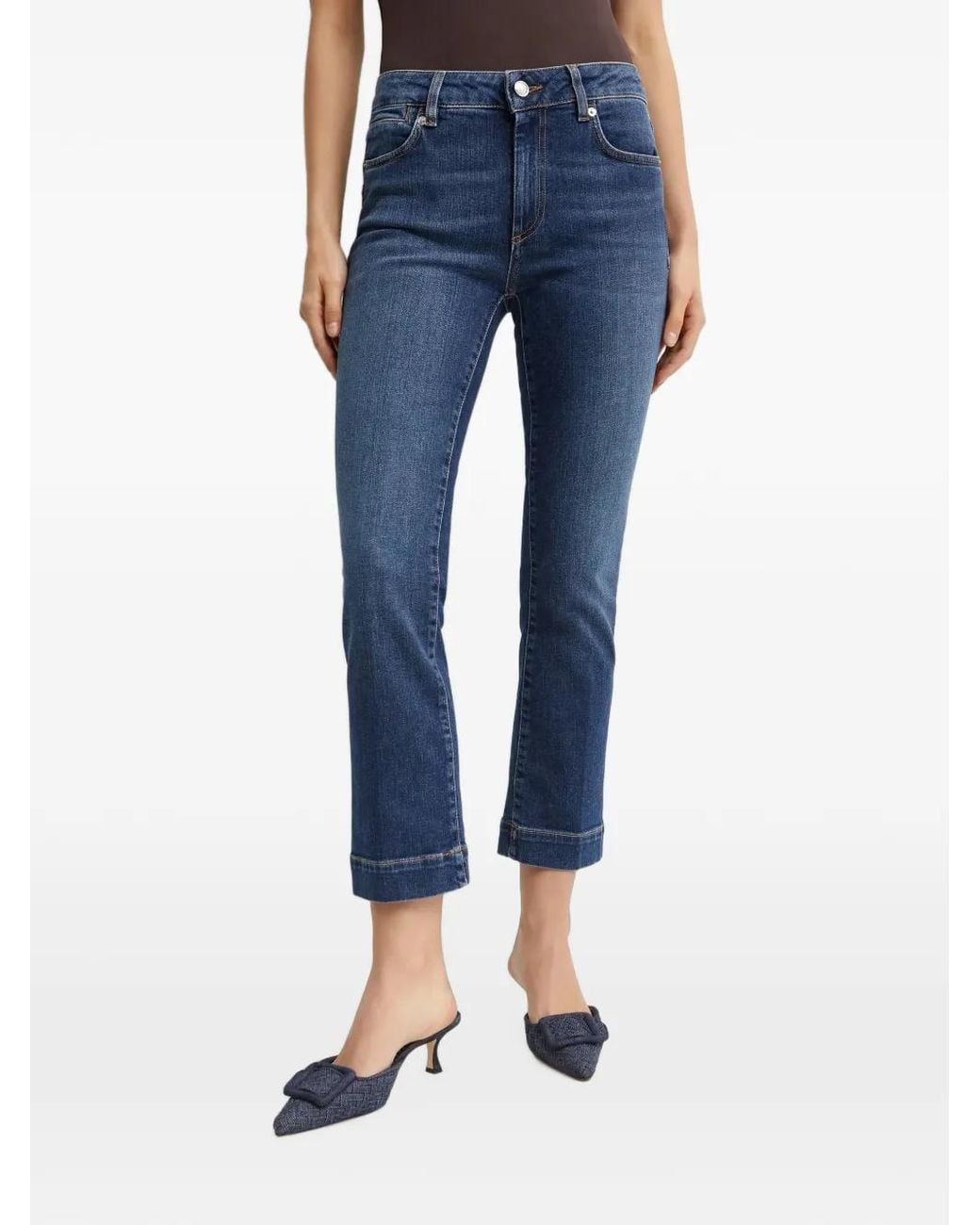 Sportmax Blue Cropped Jeans