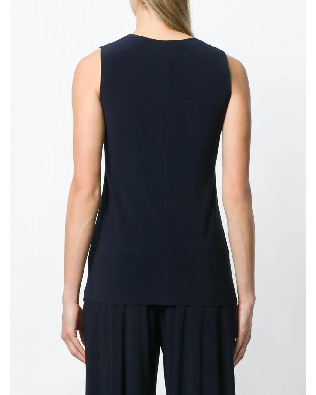 Norma Kamali Blue Sleeveless Top