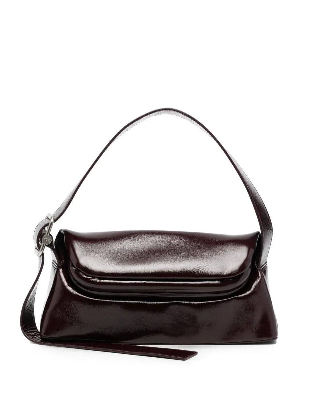 OSOI Black Buckle-Detail Leather Tote Bag