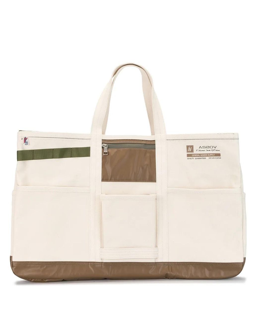 As2ov Natural Alberton Canvas Tote Bag for men
