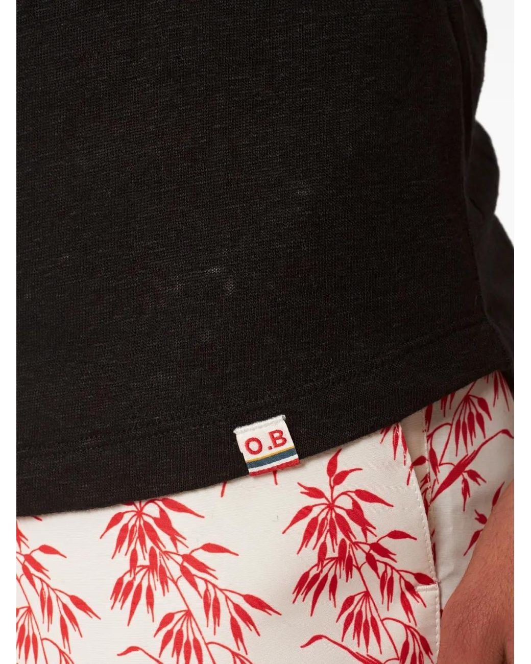 Orlebar Brown Black O.B T-Shirt for men