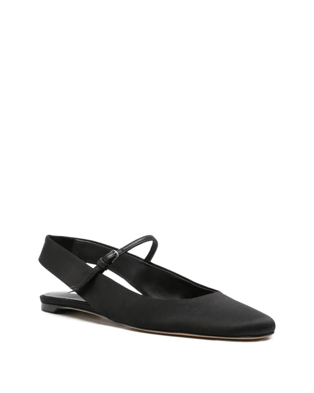 Totême Black Slingback Satin Mary Janes