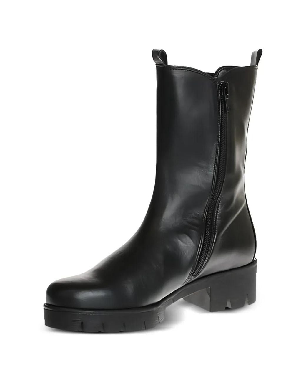 Gabor Black Quilted-Design Boots