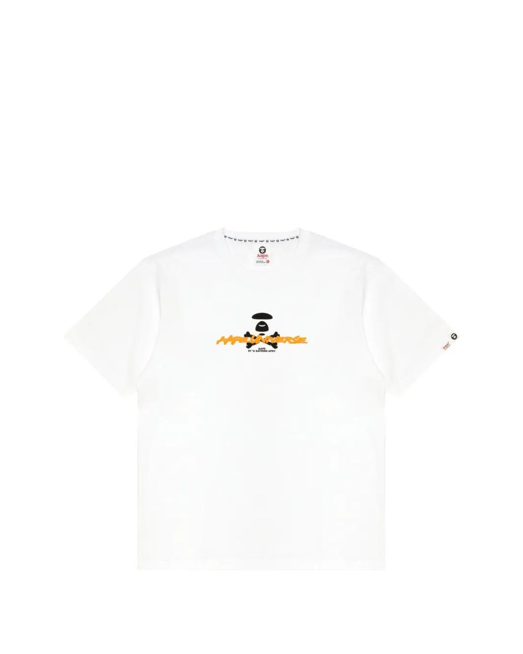 Aape By A Bathing Ape White T-Shirt À Imprimé Graphique for men