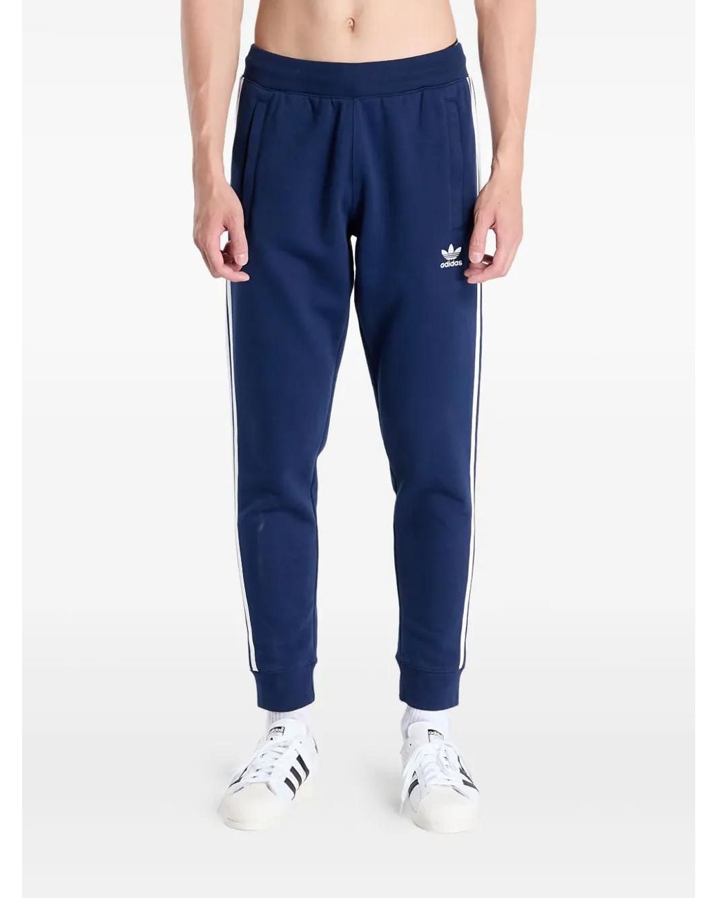 Adidas Blue Adicolor 3-Stripes Track Pants for men
