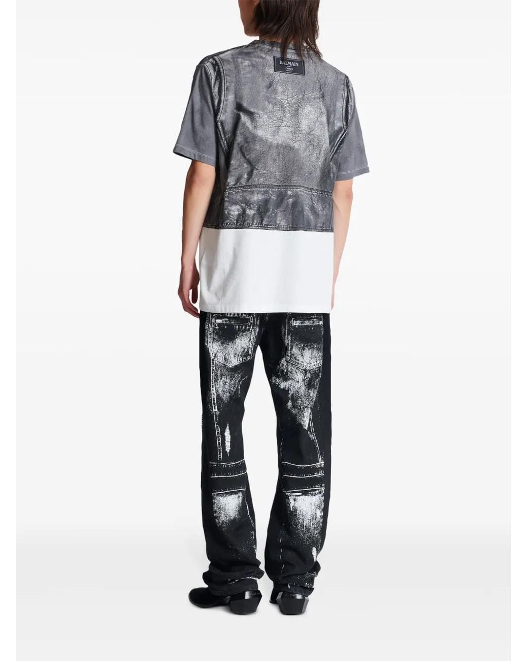 Balmain Gray T-Shirts for men