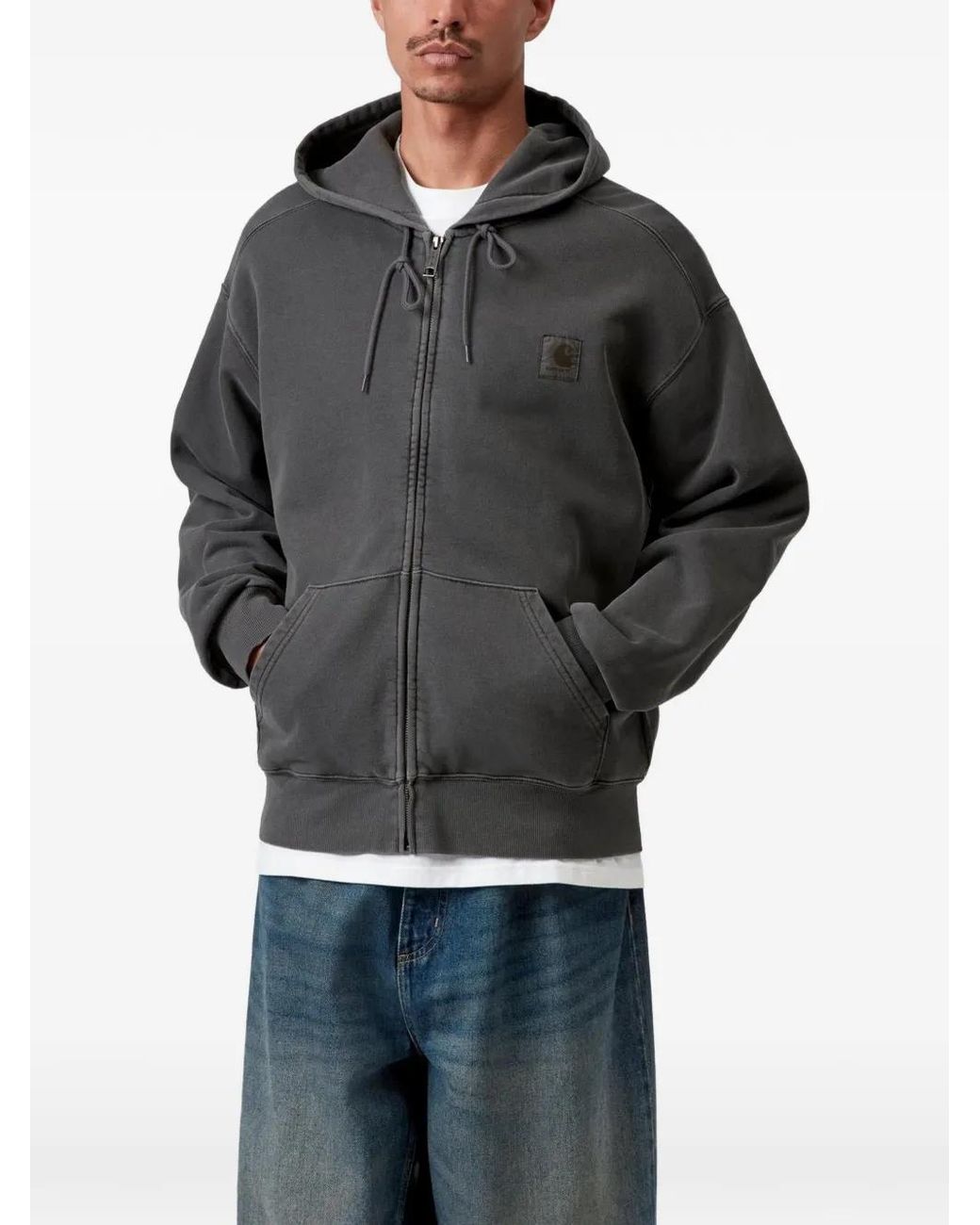 Carhartt Black Logo Cotton Hoodie for men