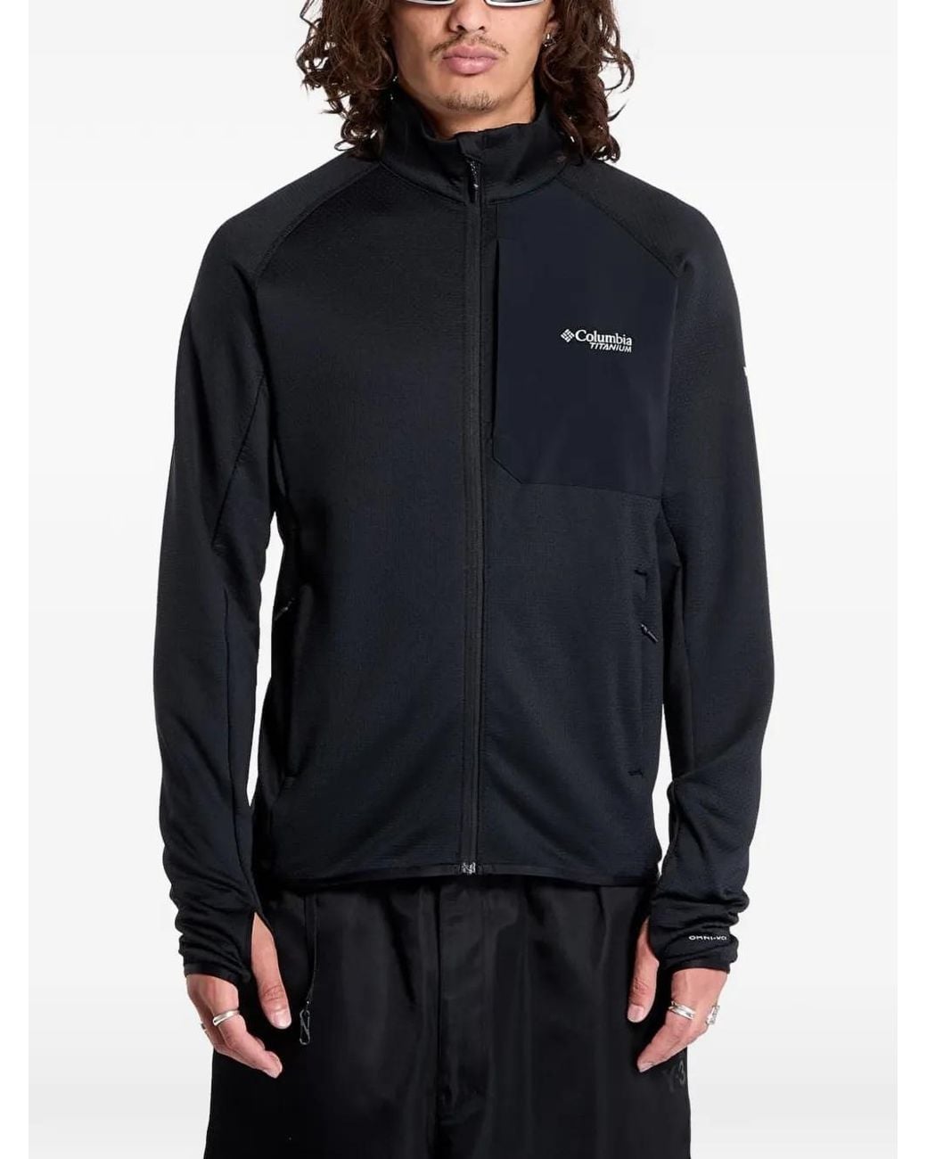 Columbia Blue Sweat-Shirt Grid En Polaire À Fermeture Zippée for men