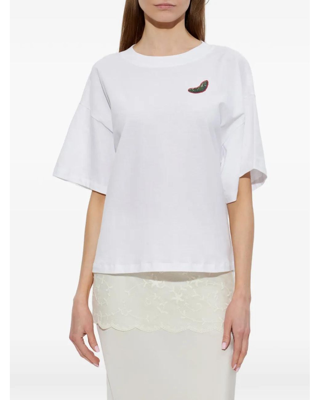 Hanro White Patch-Detail T-Shirt