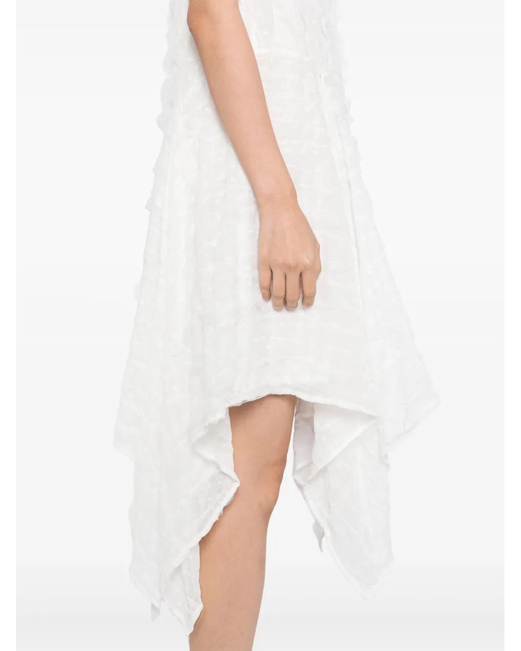 B+ AB White Square Neck Dress