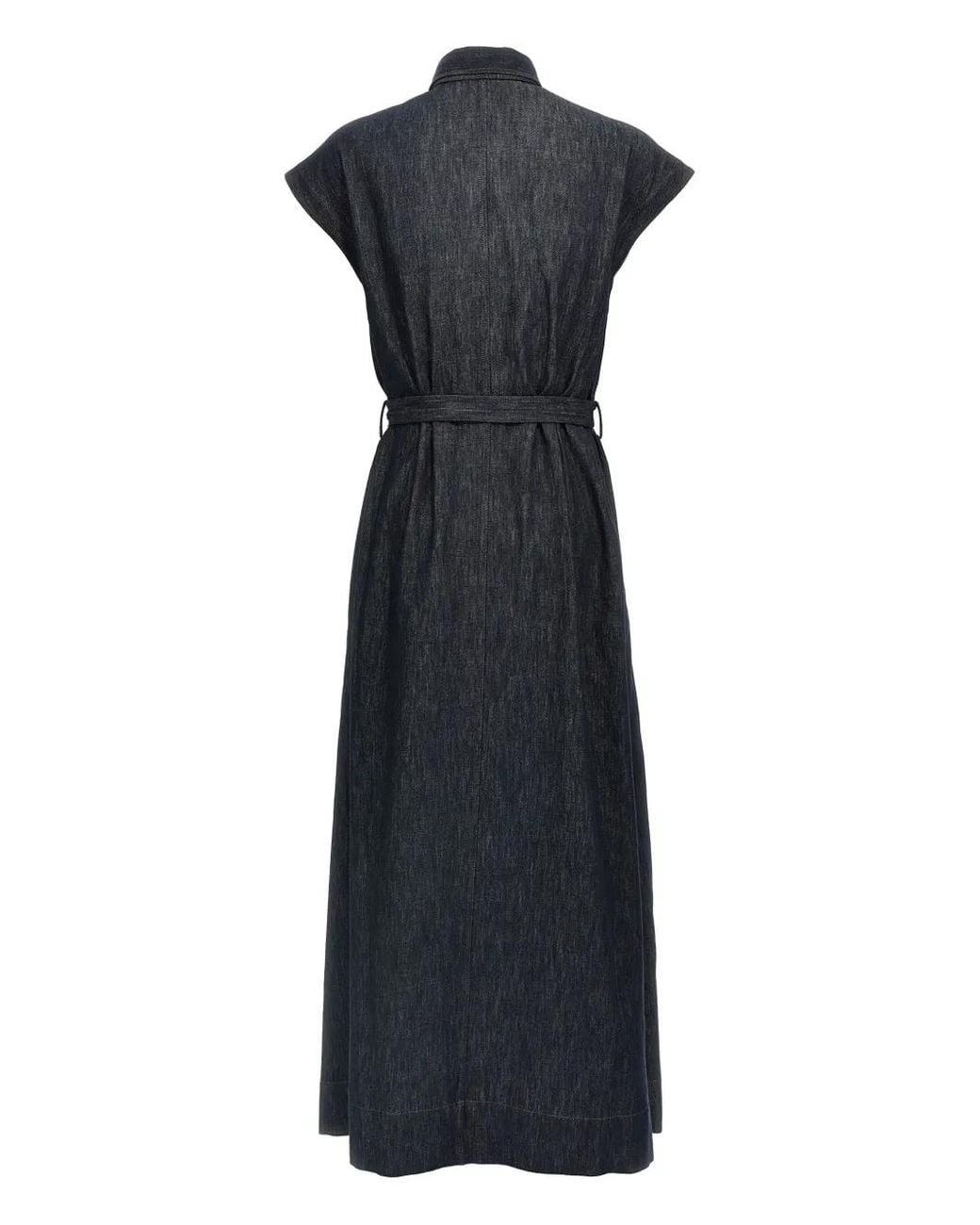Brunello Cucinelli Blue Denim Chemisier Long Dress