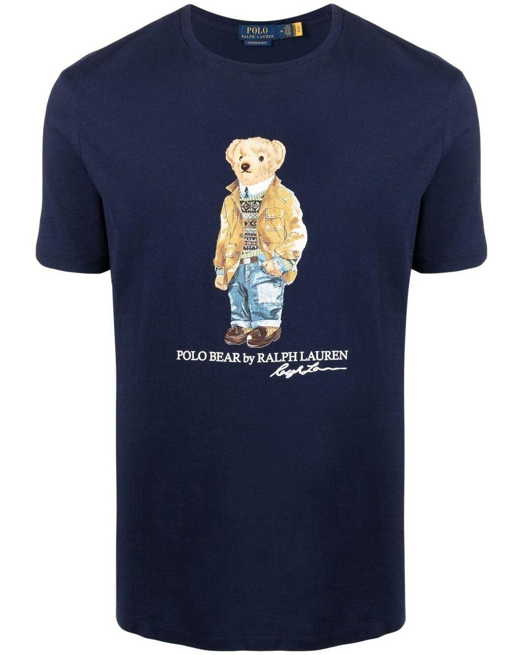 Polo Ralph Lauren Cotton Polo Bear Print T-shirt in Blue for Men - Lyst