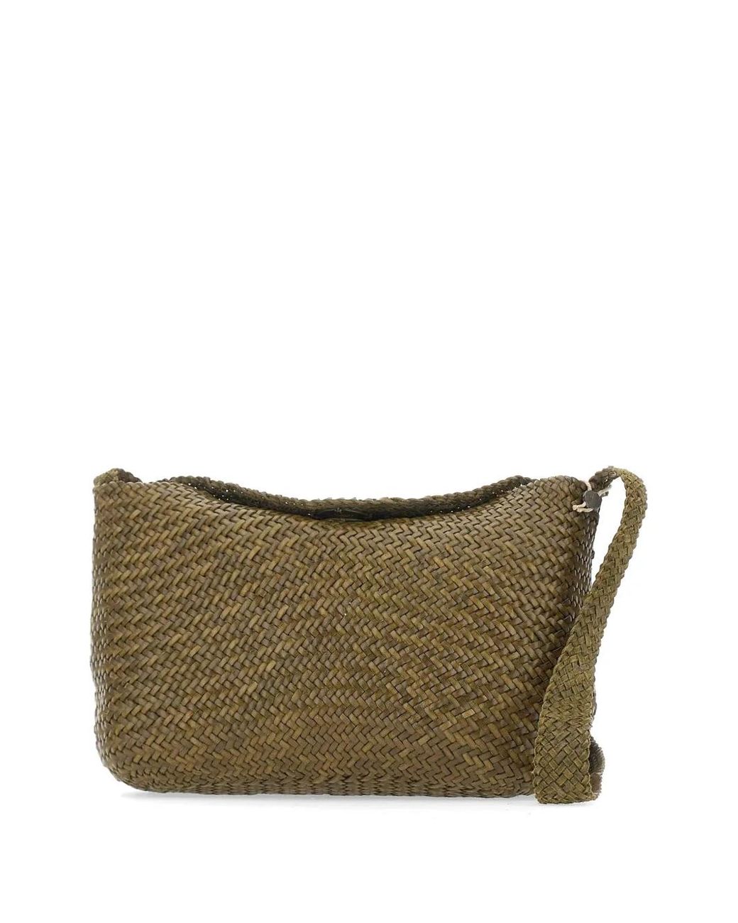 Dragon Diffusion Green Santa Marta Interwoven Crossbody Bag