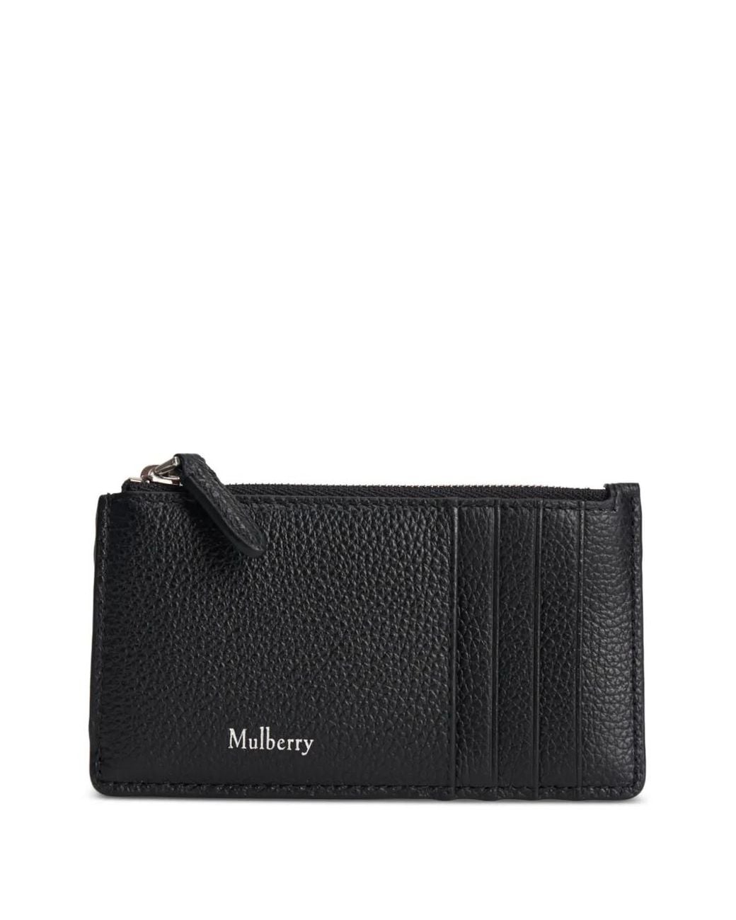 Mulberry Black Zipped Card Wallet