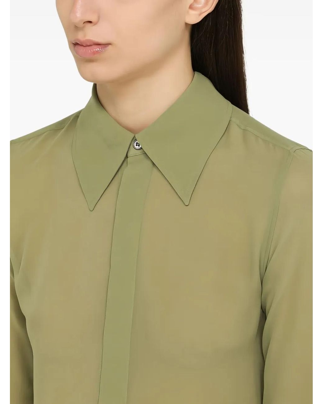 AMI Green Silk Shirt