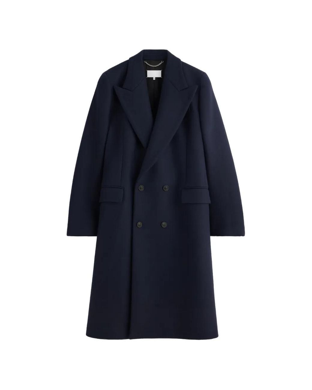 Maison Margiela Blue Double-Breasted Coat for men