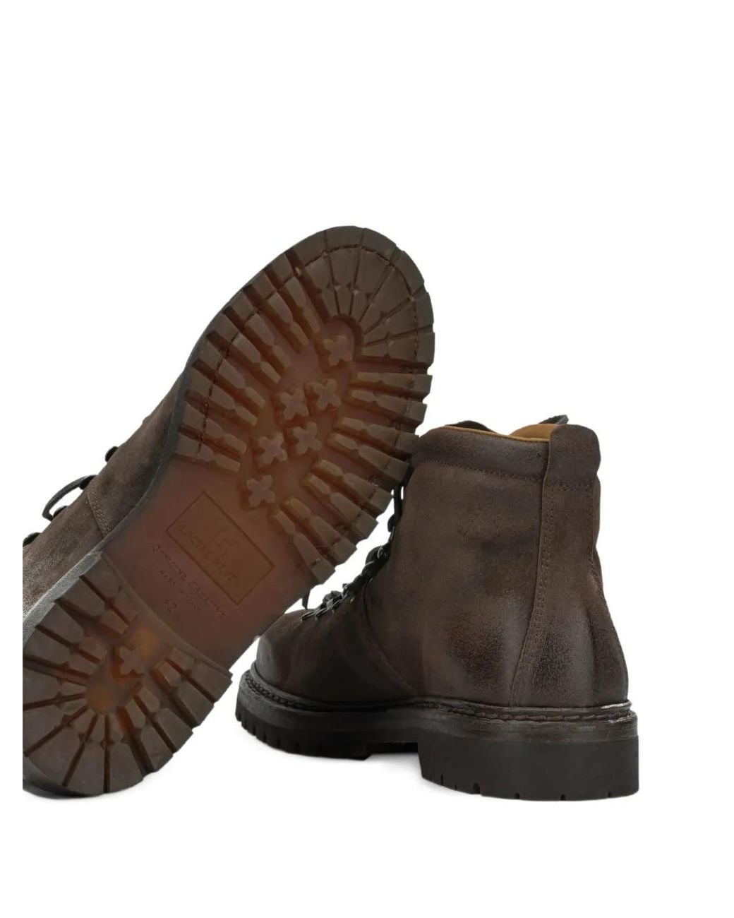 Officine Creative Brown Lace-Up Leather Boots for men