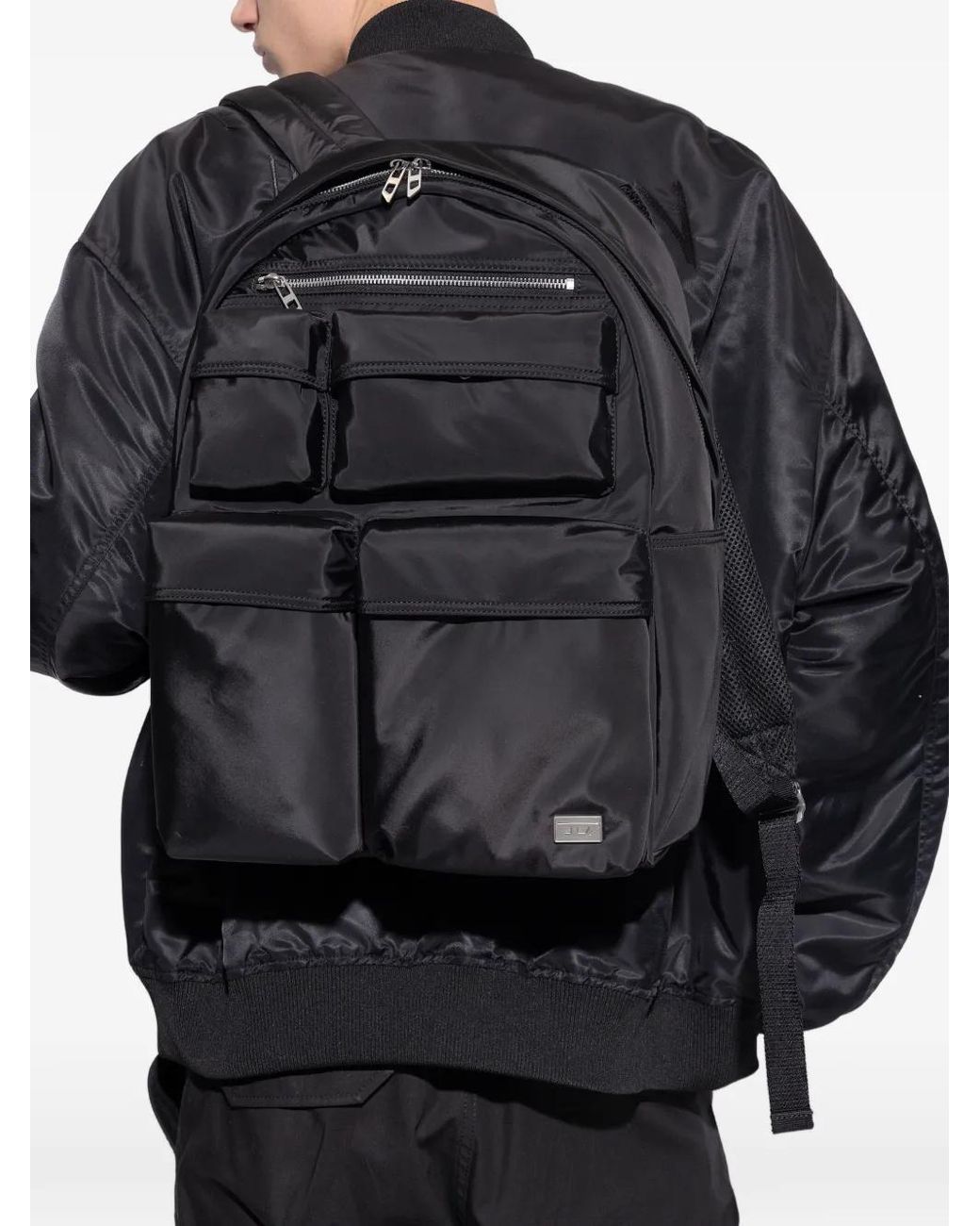 DIESEL Black Multiple Pockets Logo Backpack