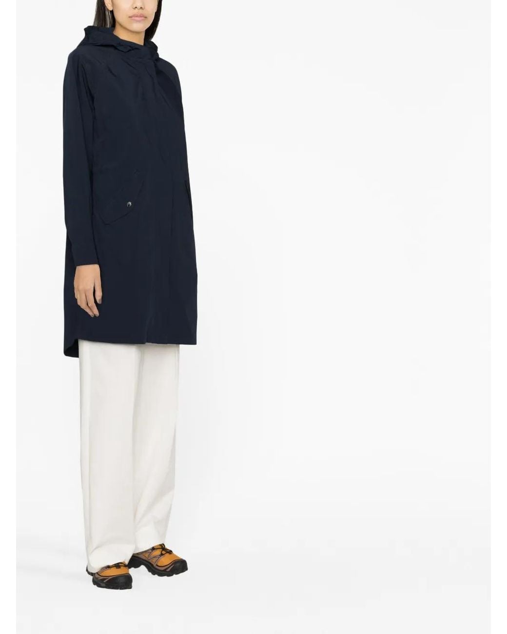 Woolrich Blue Summer Hooded Parka Coat