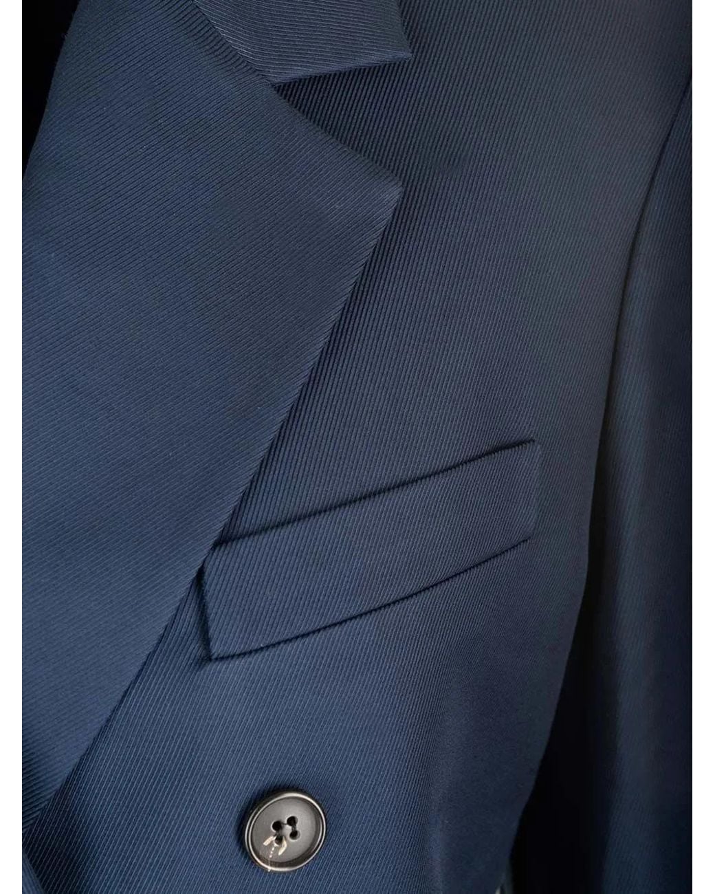 Theory Blue Double-Breasted Blazer