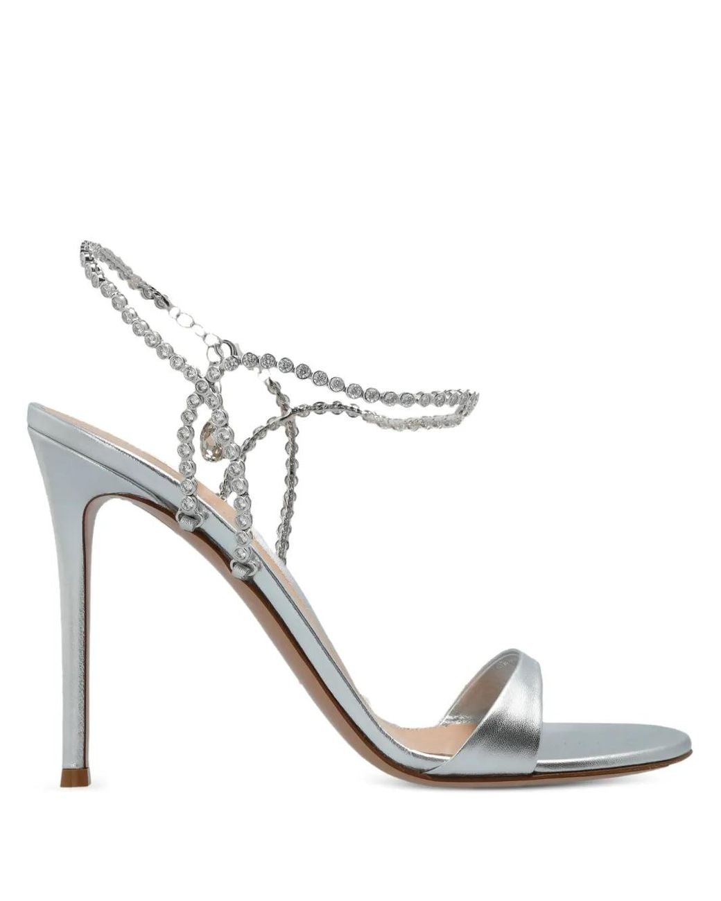 Gianvito Rossi White 90Mm Crystal-Embellished Stiletto Pumps