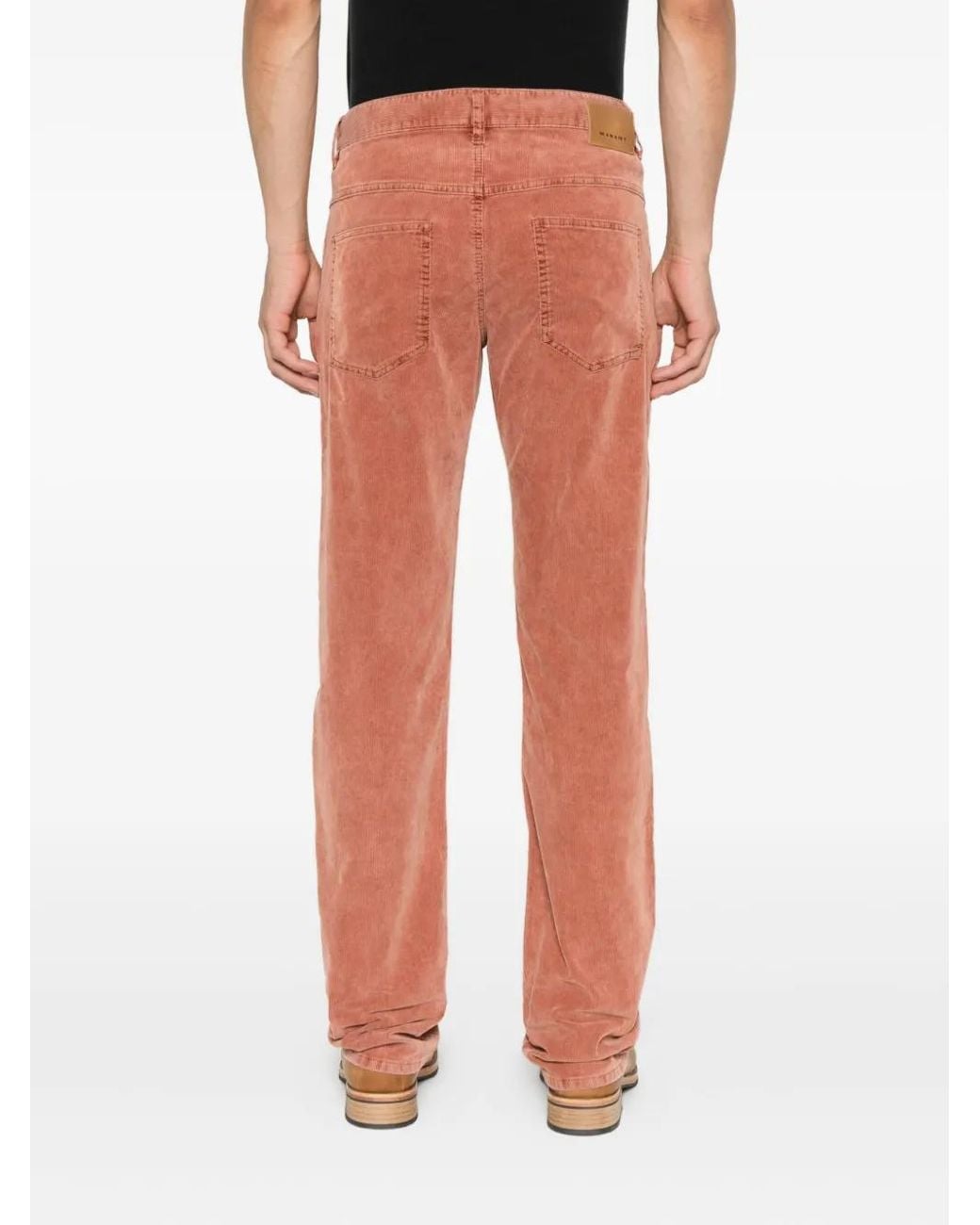 Isabel Marant Orange Corduroy Five-Pocket Trousers for men