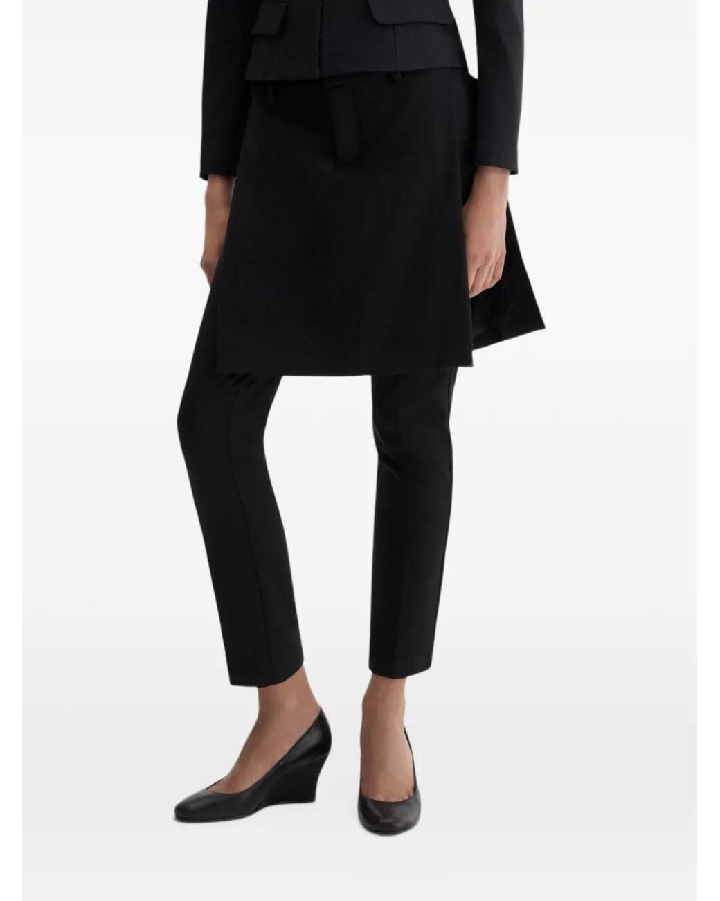 GIMAGUAS Black Mia Layered-Skirt Trousers