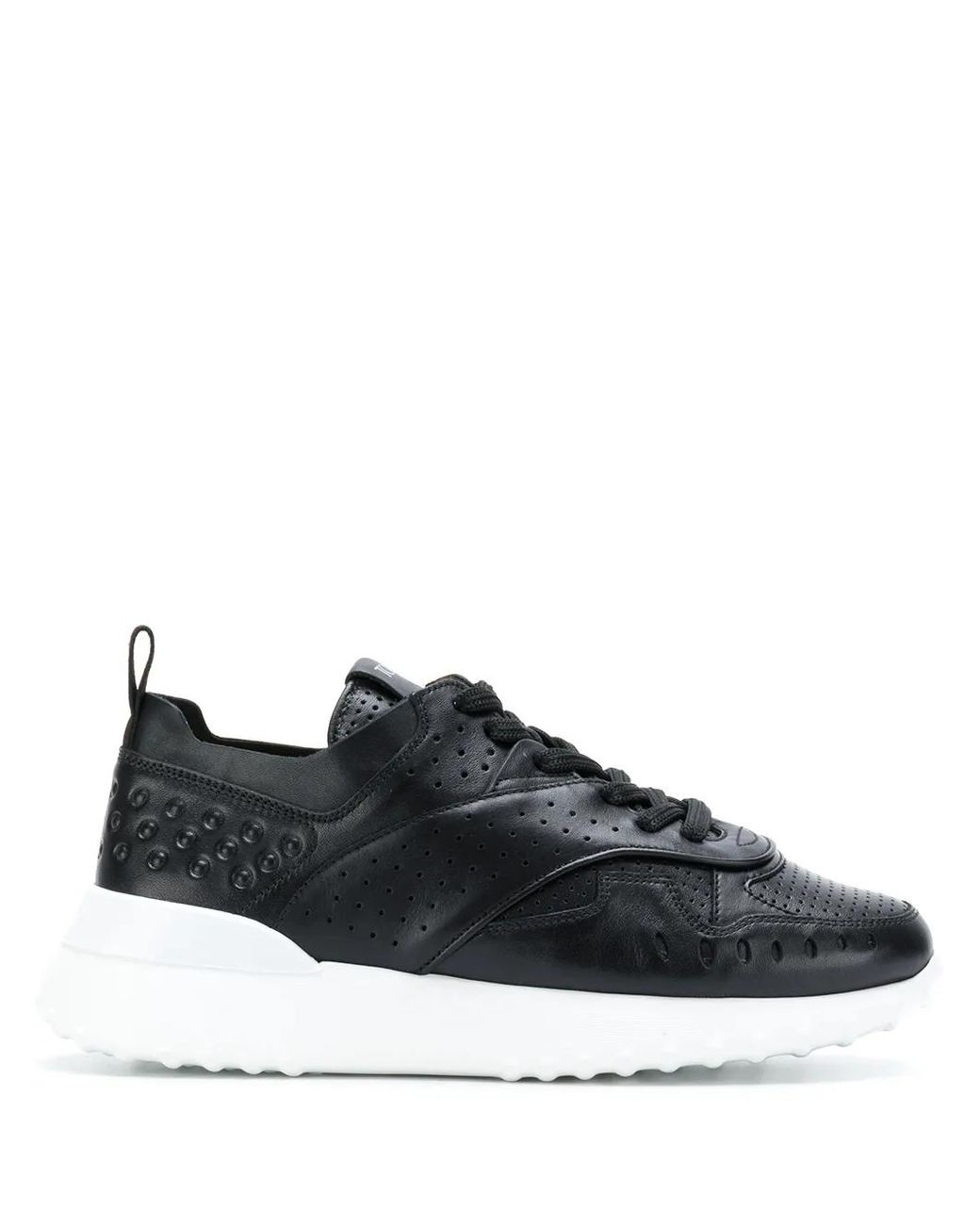 Tod's Black Flatform Lace-up Sneakers