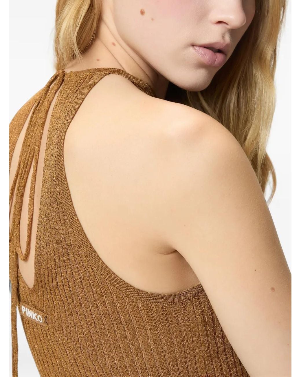 Pinko Brown Linum Top