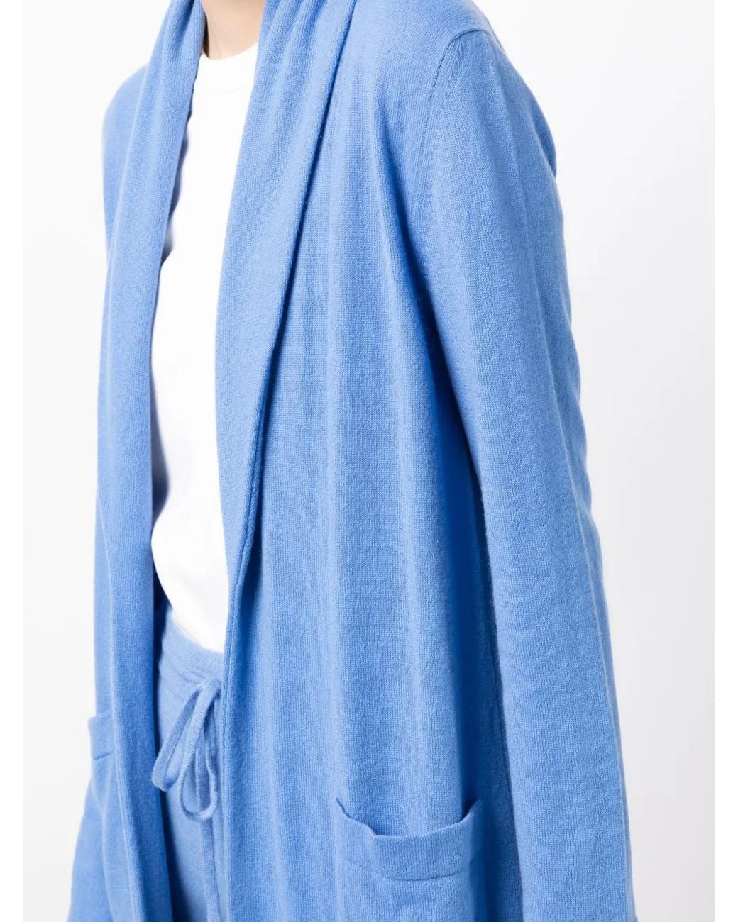 Teddy Cashmere Blue Venzia Open-Front Cashmere Cardigan