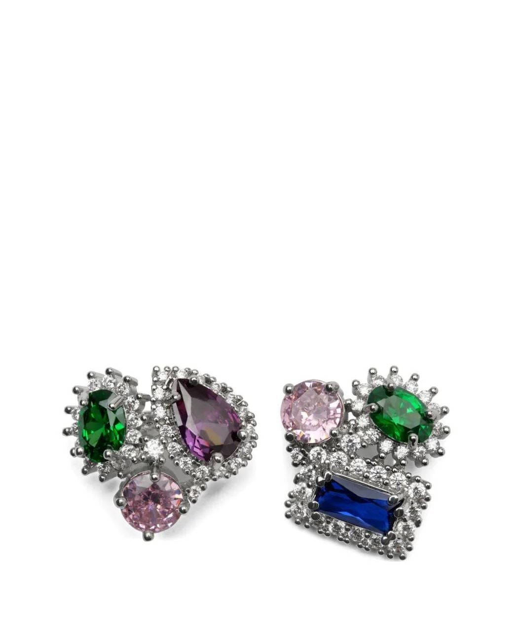 Maison Margiela Green Cluster Stud Earrings
