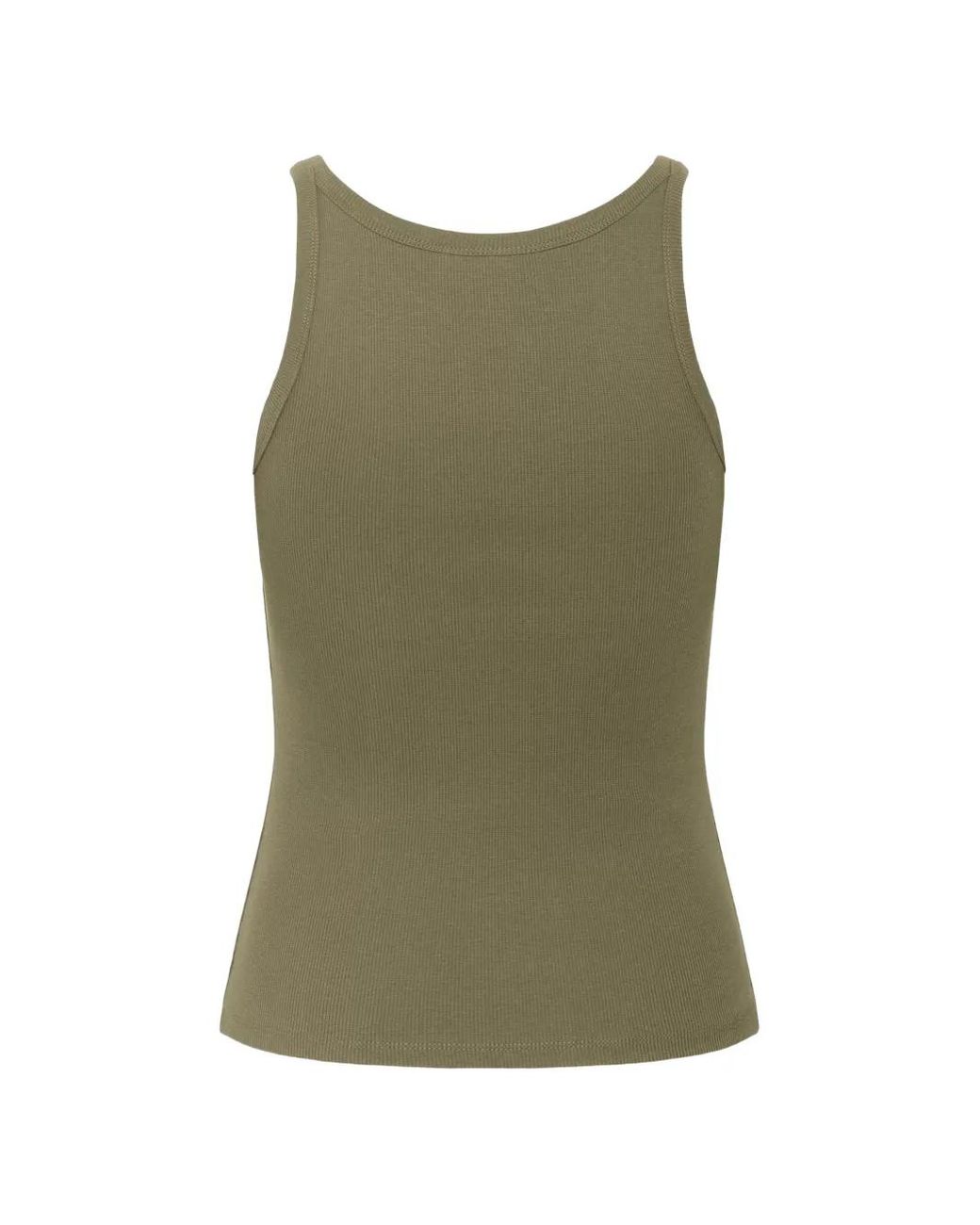 Gestuz Green Drewgz Ribbed-Knit Tank Top