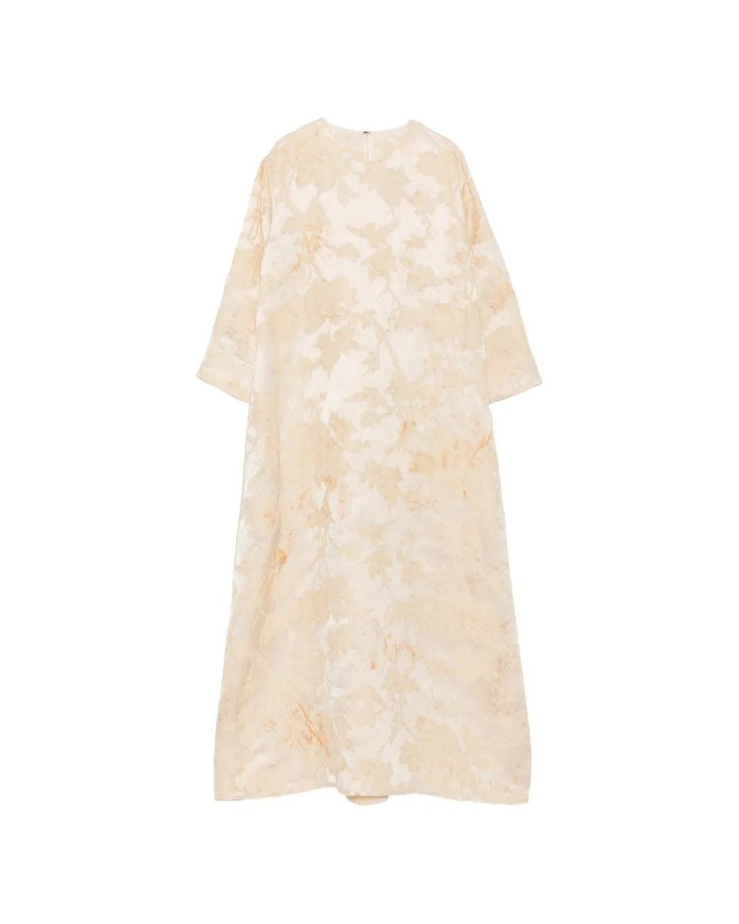 Uma Wang White Apostte Floral-Jacquard Maxi Dress