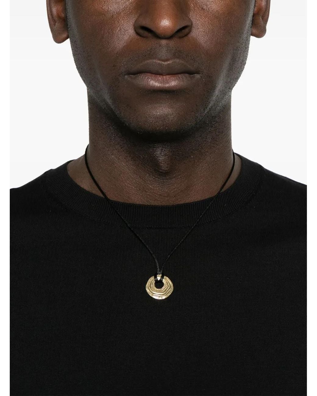 Kangra Black Fine-Ribbed T-Shirt for men