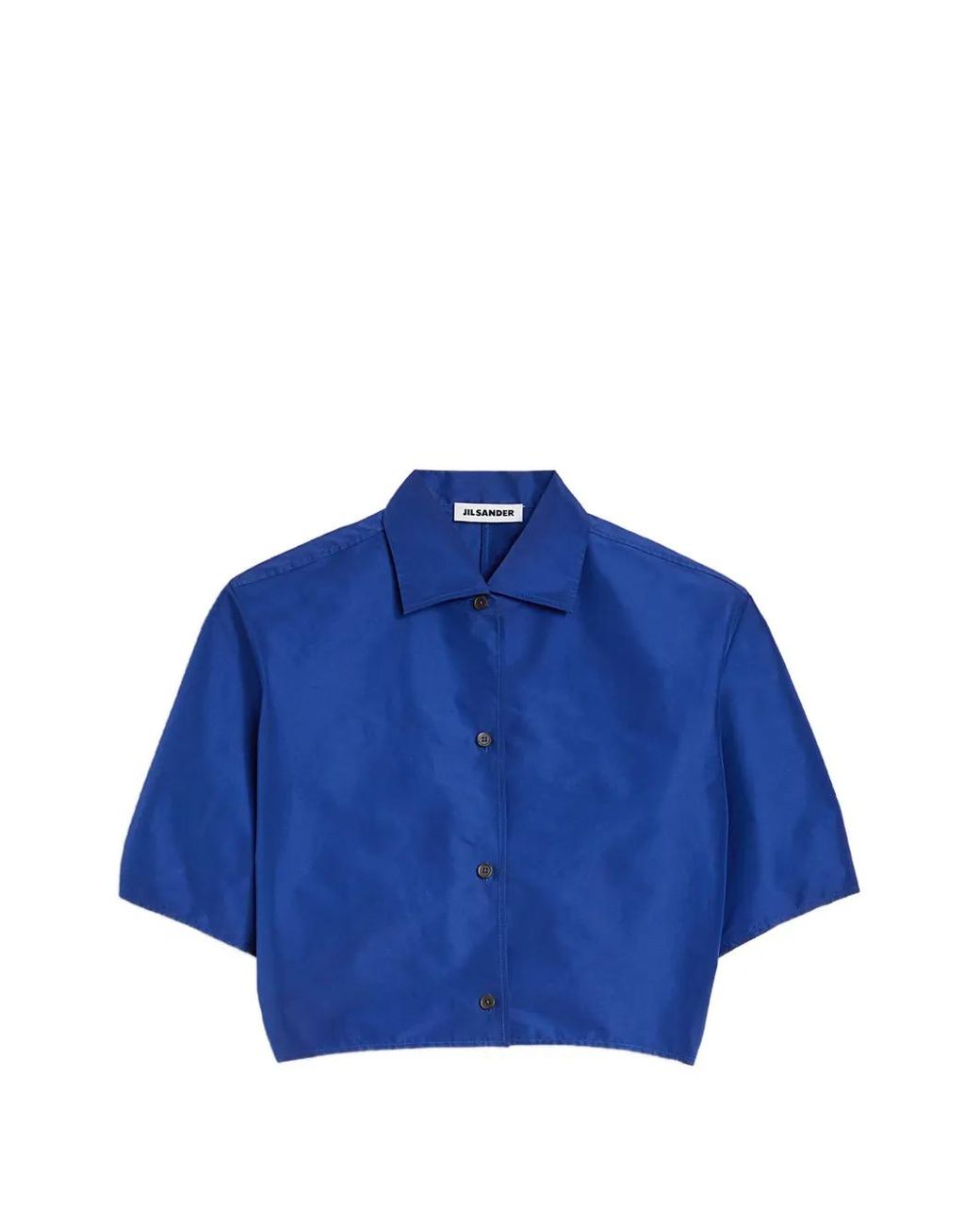 Jil Sander Blue Technical Faille Shirt