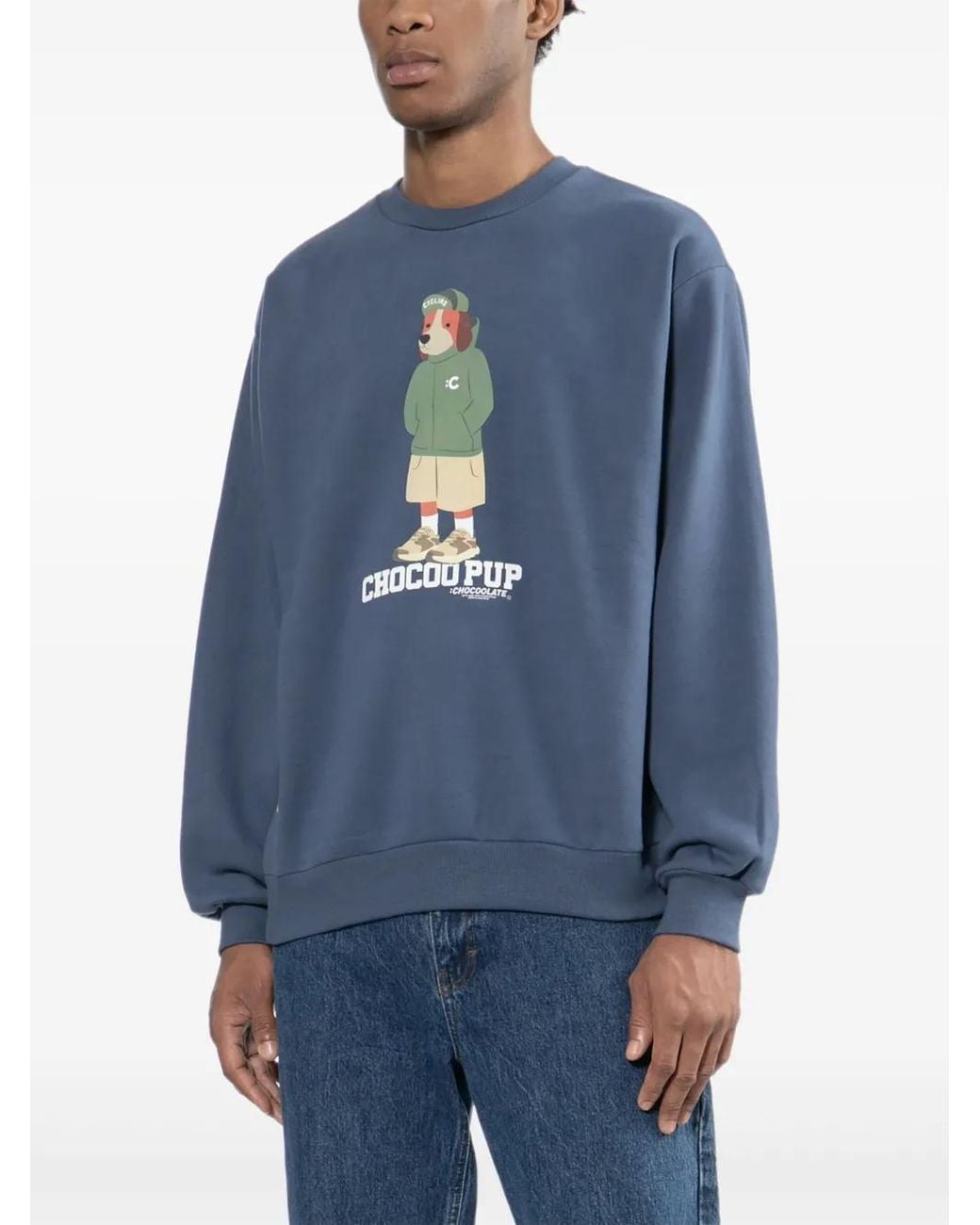 Chocoolate Blue Graphiced Sweatshirt for men