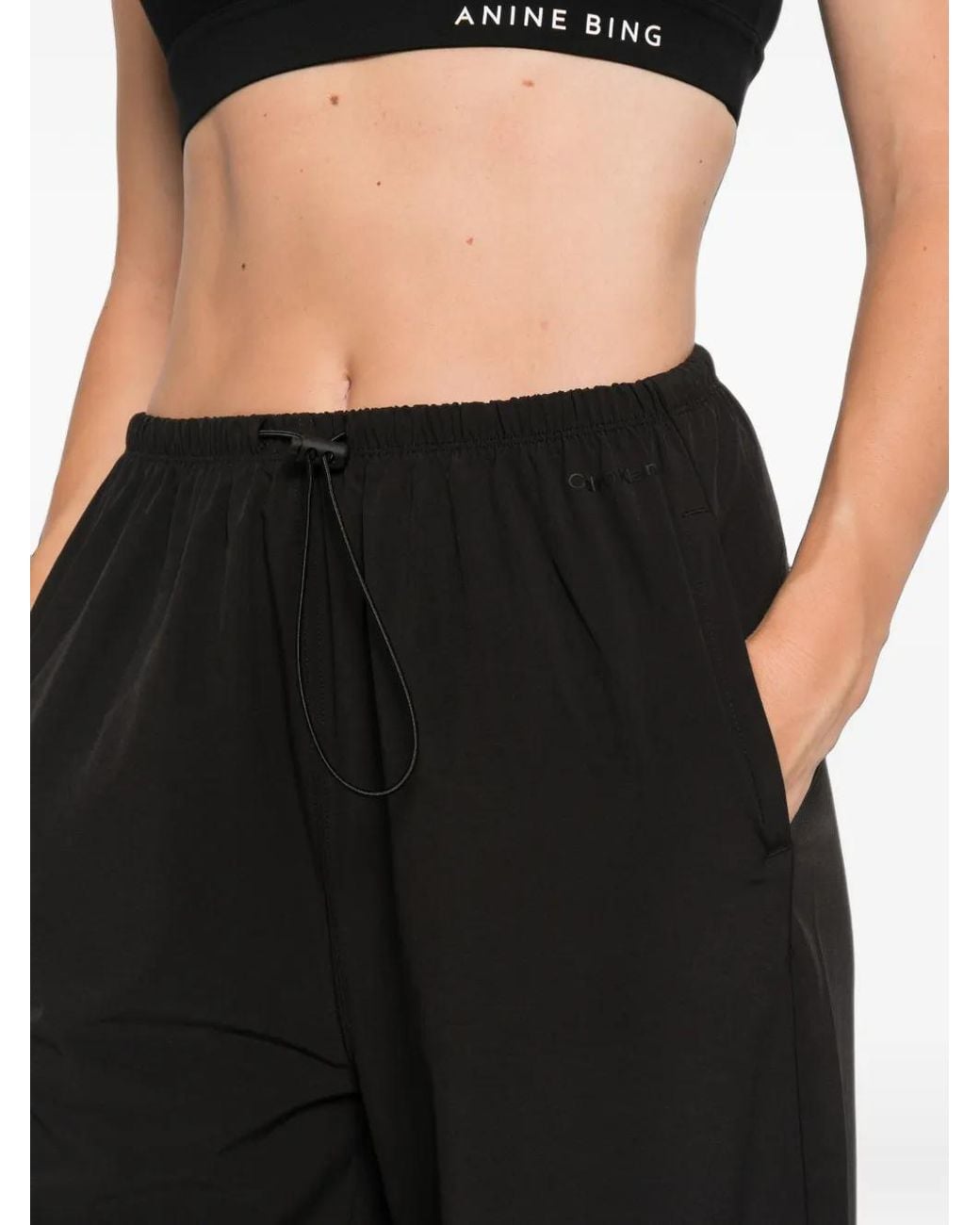 Calvin Klein Black Pantalon De Jogging À Lien De Resserrage