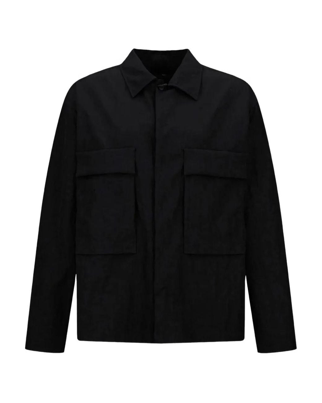 Herno Black Water-Repellent Shirt Jacket for men