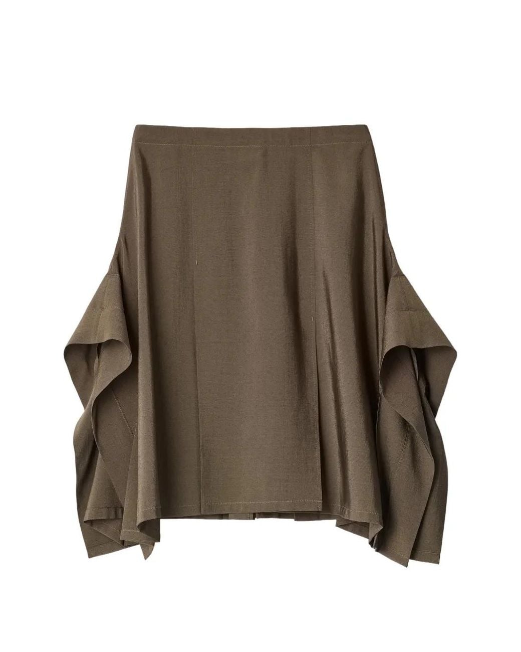 Lemaire Brown Pleated Skirt