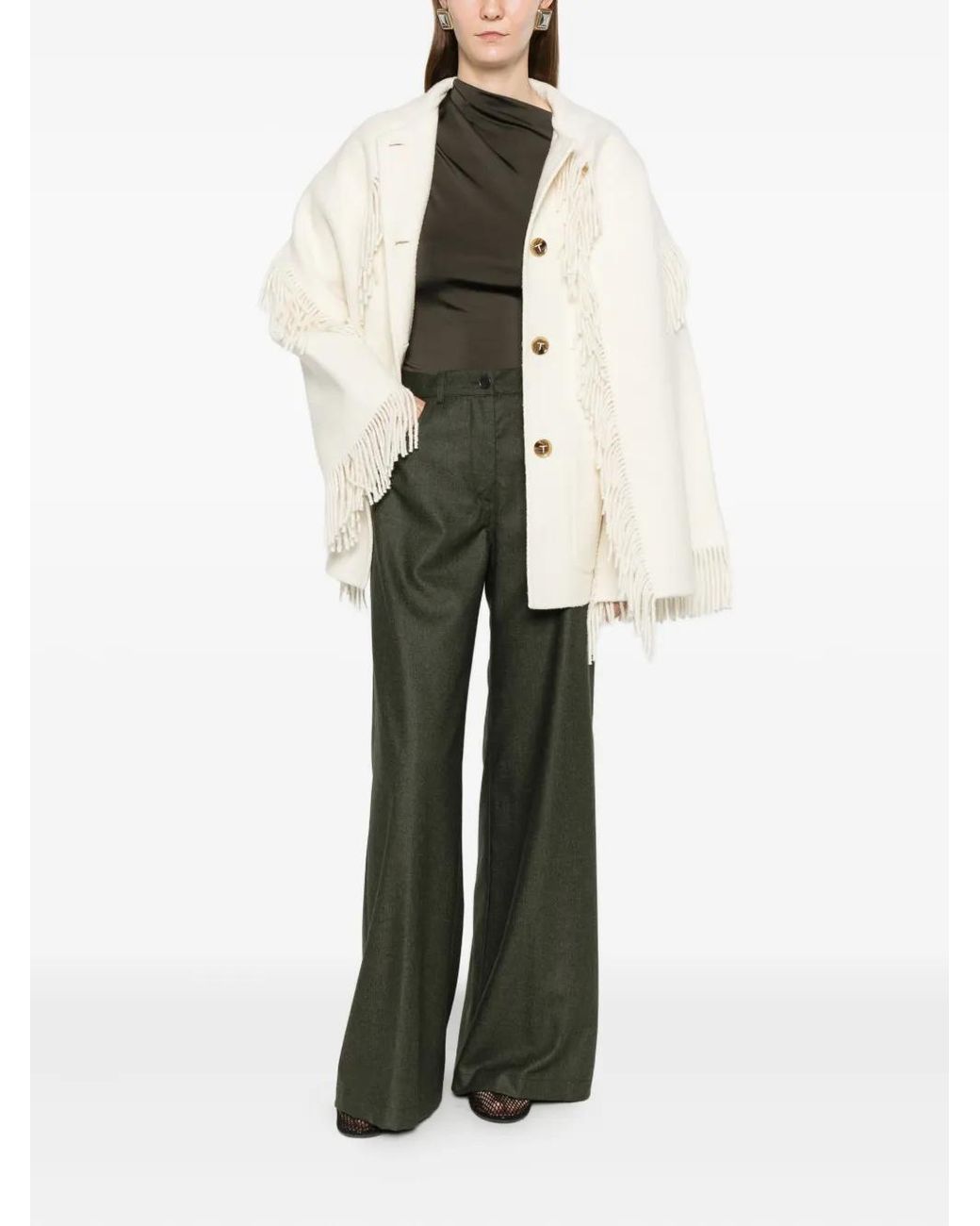 Aspesi Green Belt-Loop Trousers