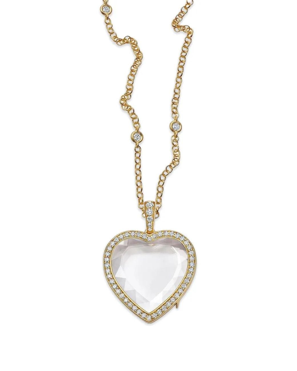 Loquet London Metallic Heritage Diamond Locket Necklace