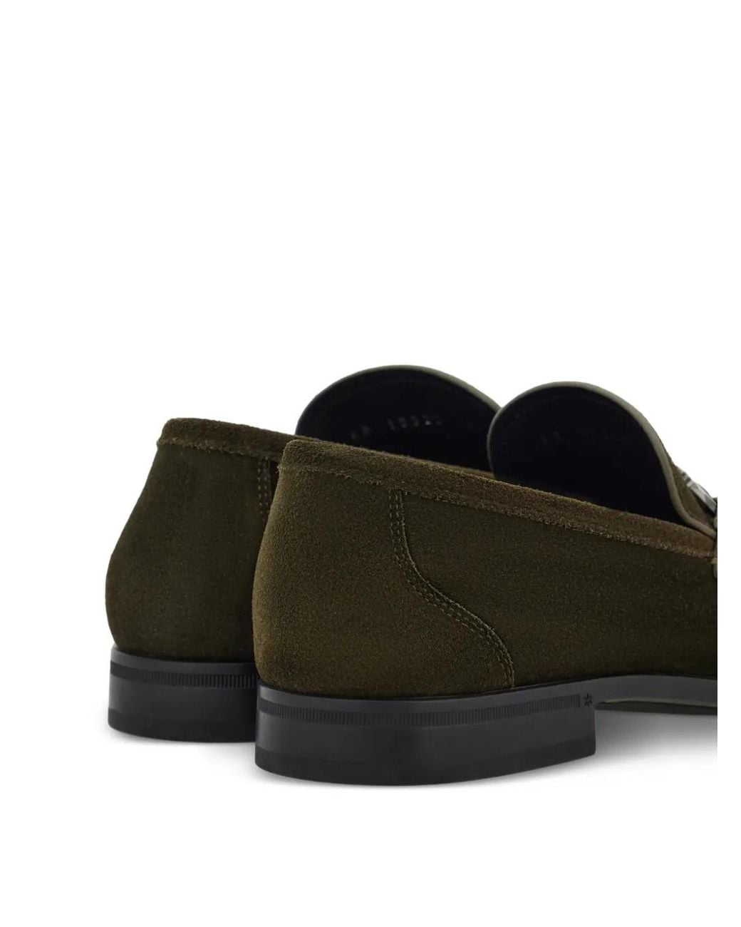 Ferragamo Black Gancini Ornament Moccasins for men