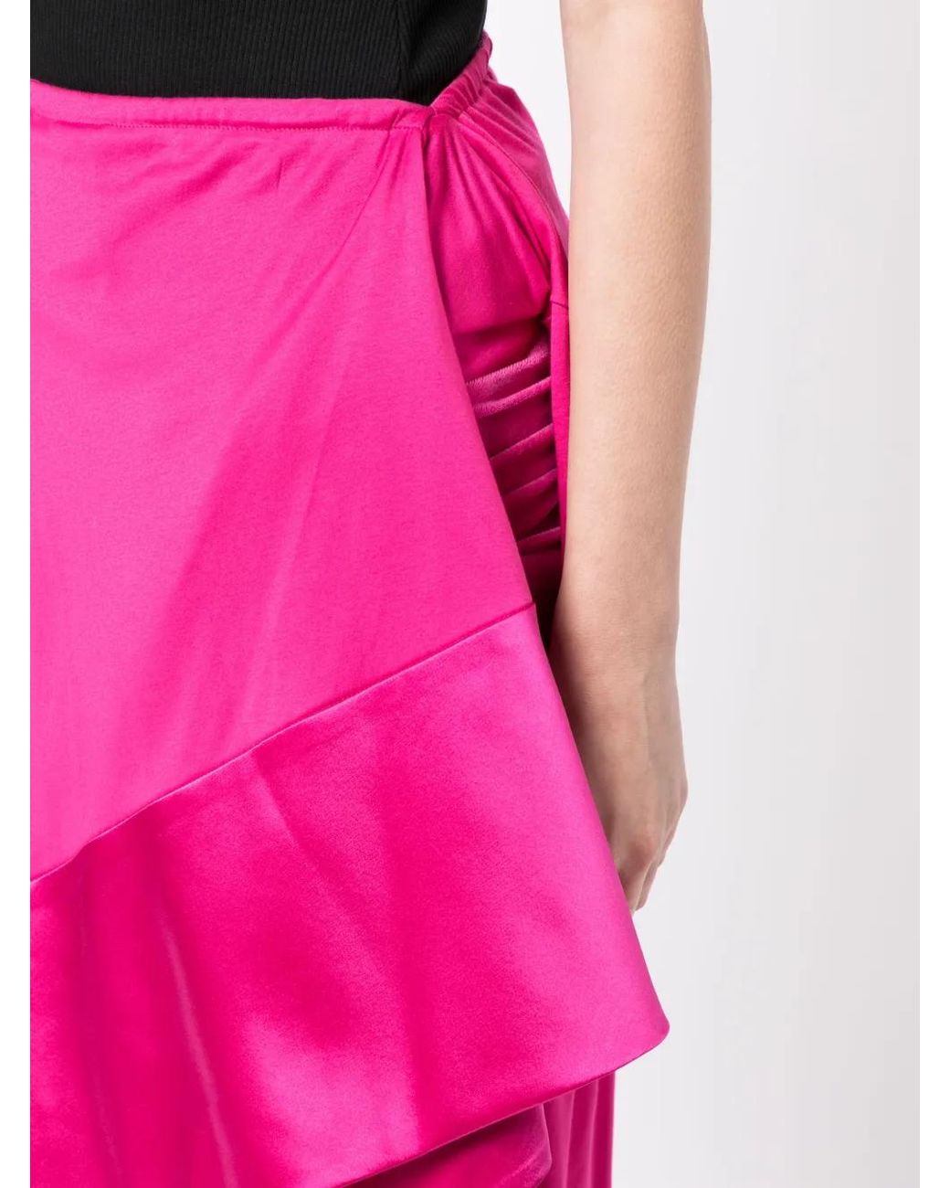 Undercover Pink Asymmetric Midi Skirt