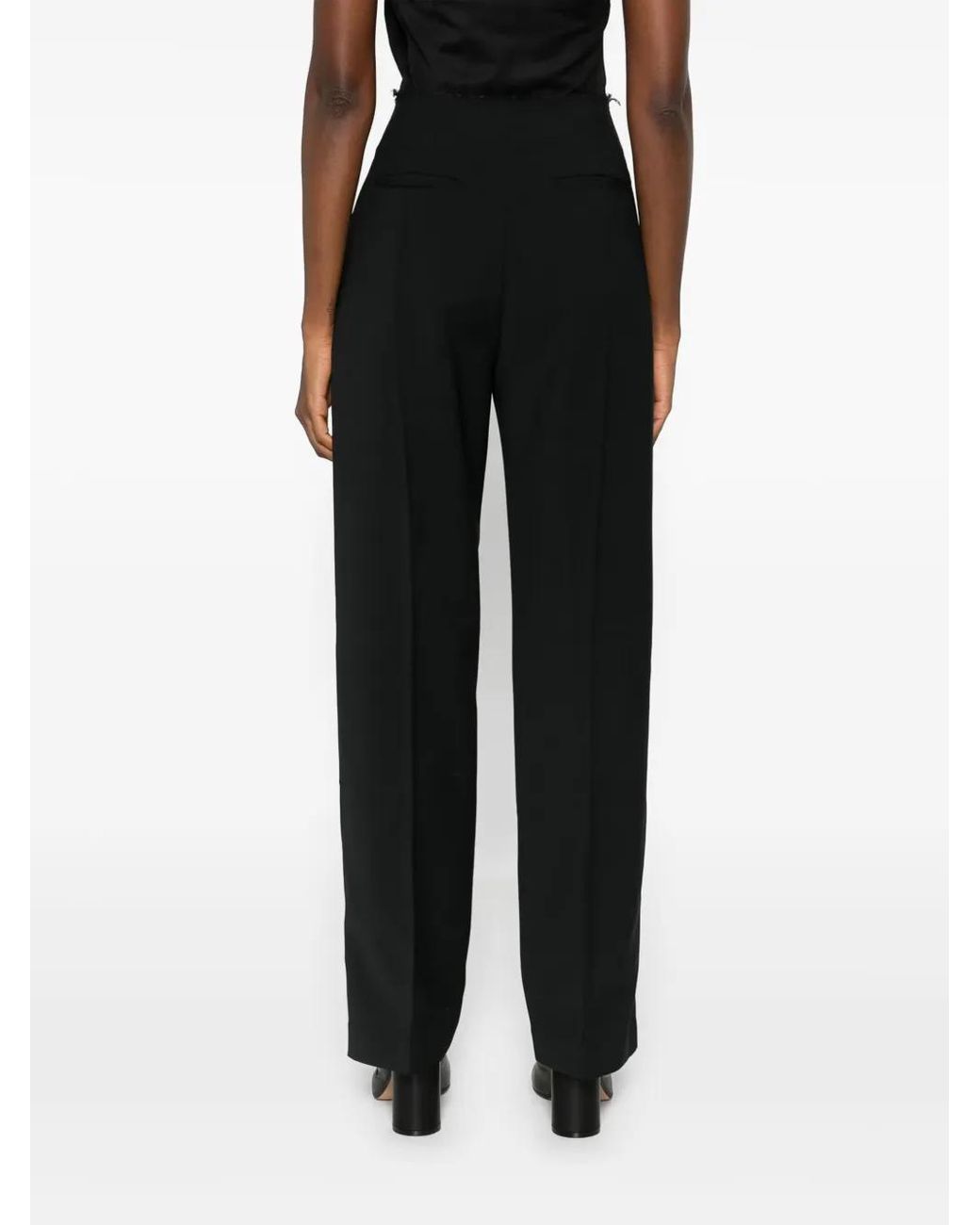 Entire studios Black Zerobound Raw-Edge Trousers