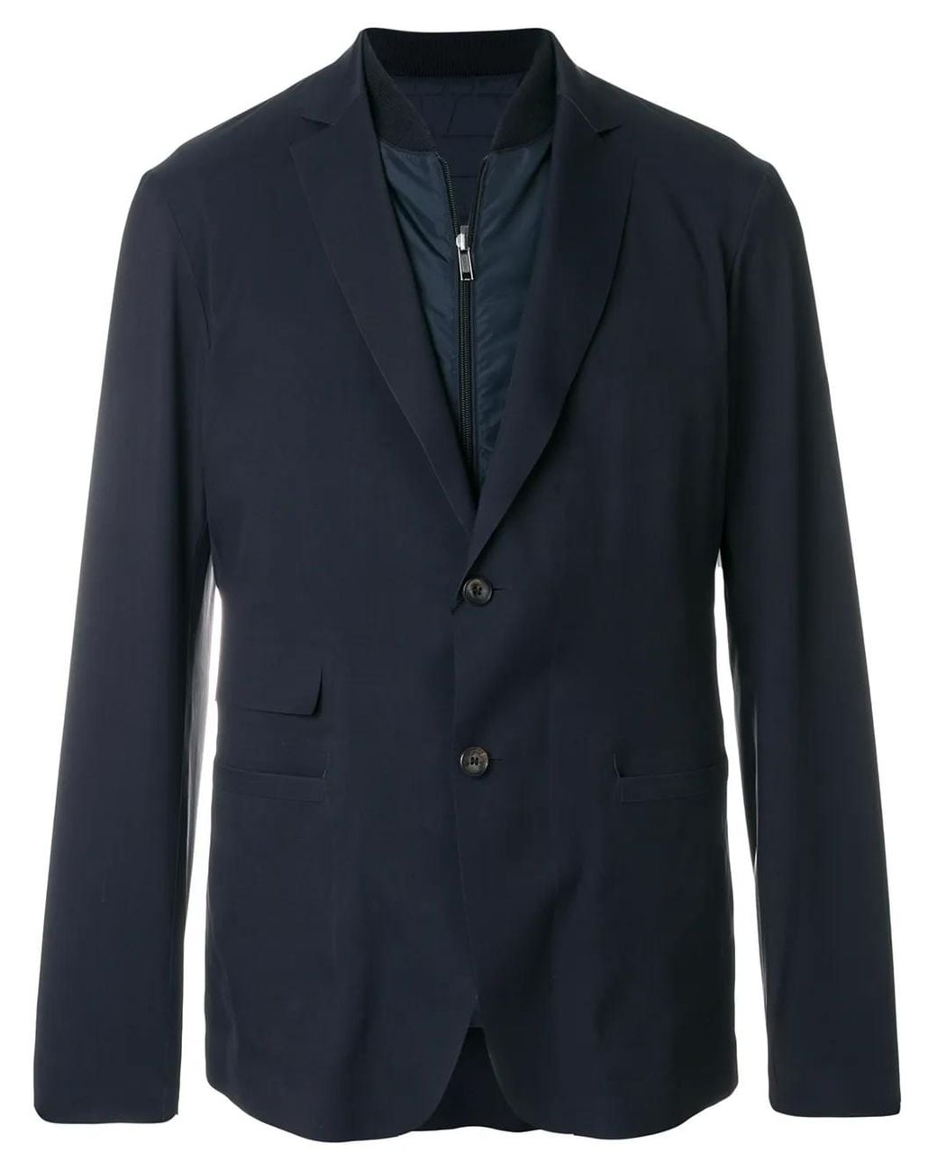 Liska Blue Double Layer Padded Blazer Jacket for men