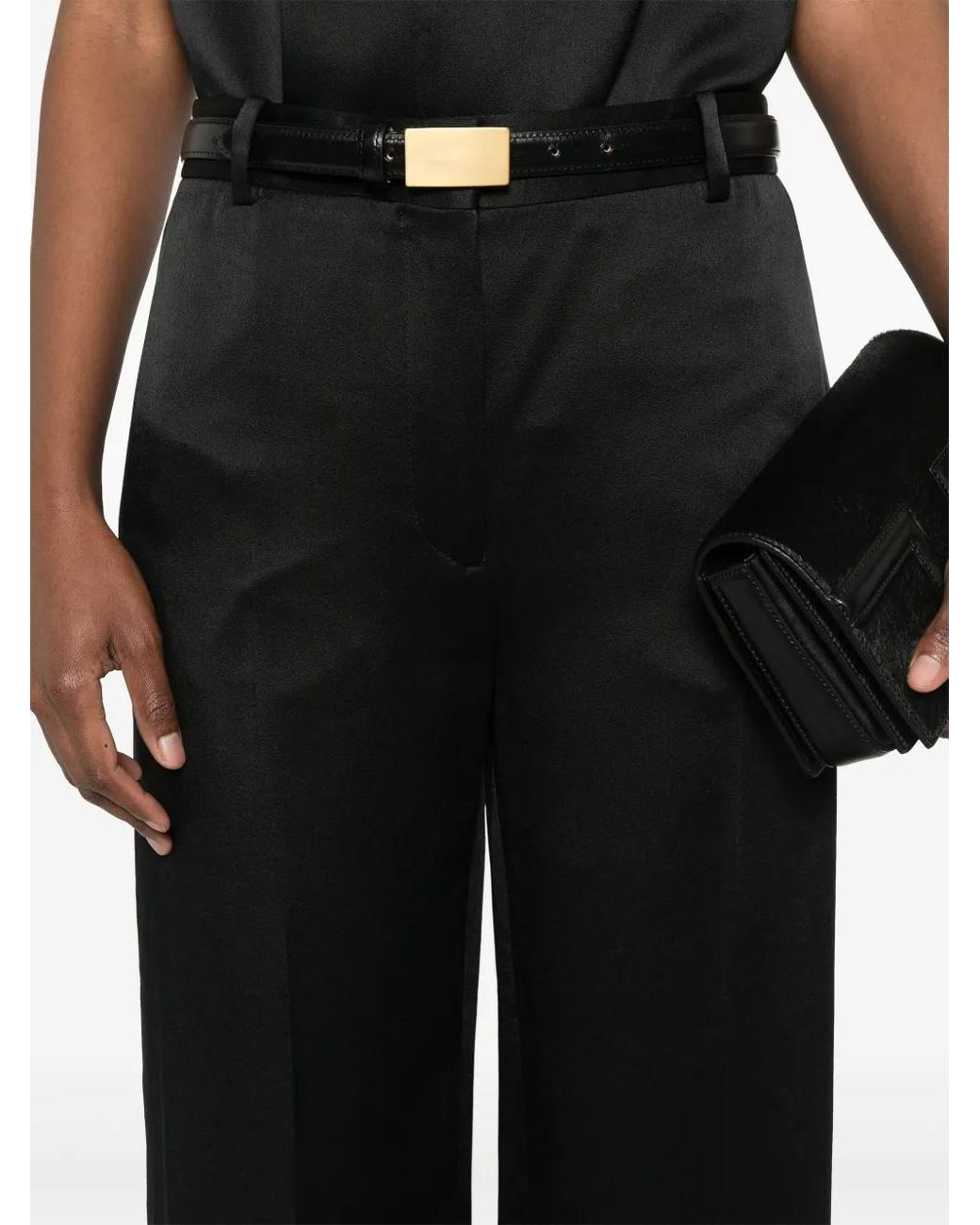 Totême Cropped Broek in het Black
